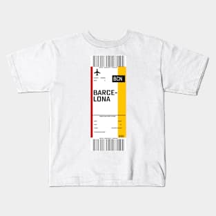 Boarding pass for Barcelona Kids T-Shirt